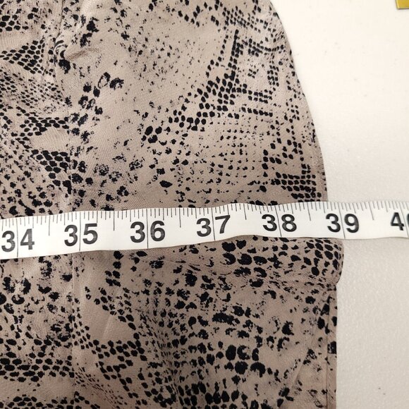 Rebecca Taylor Python Snake Skin Print Silk Wrap Ruffle Dress - Picture 5 of 9